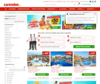 Corendon.nl(Vakantie naar de zon met Corendon) Screenshot