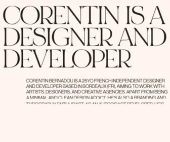 Corentinbernadou.co(Independent Designer & Creative Developer) Screenshot