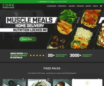 Corepowerfoods.com(Fitness Muscle Meals Delivered) Screenshot