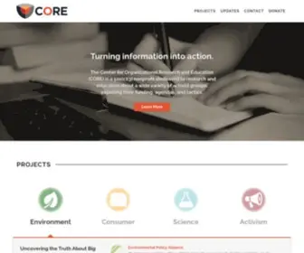 Coreprojects.com(Center for Organizational Research and Education) Screenshot