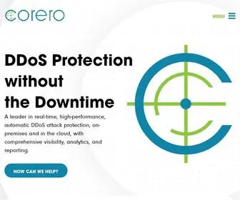 Corero.com(Flexible Hybrid DDoS Protection) Screenshot