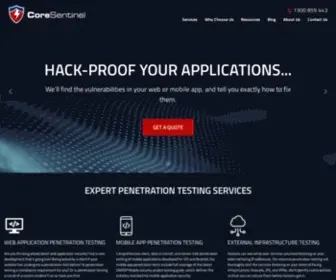 Coresentinel.com(Australia's #1 Penetration Testing Service) Screenshot