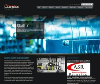 Coresix.com(Glass Manufacturer) Screenshot