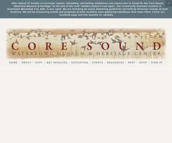 Coresound.com(Core Sound Waterfowl Museum & Heritage Center) Screenshot