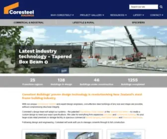 Coresteel.co.nz(Coresteel Buildings) Screenshot