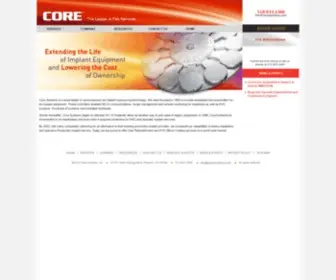 Coresystems.com(Ion Implanter Disk Refurbishment) Screenshot