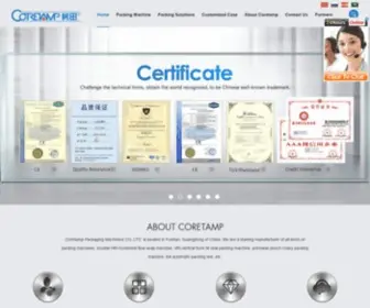 Coretamp.com(Coretamp Packaging Machine Manufacturer VFFS HFFS) Screenshot