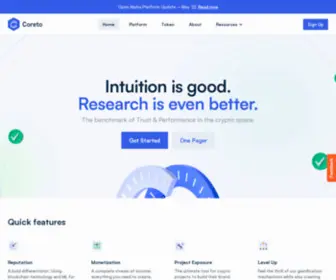 Coreto.io(Building the layer of trust) Screenshot