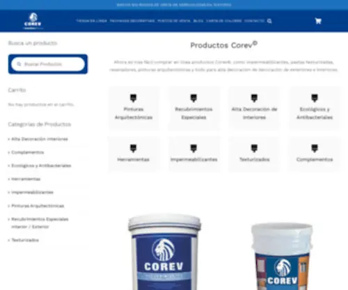 Corev.com.mx(Ecológicos y sanitizantes) Screenshot