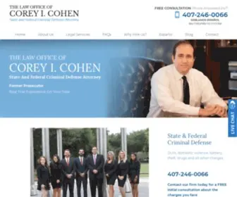 Coreycohen.com(Orlando Criminal Defense Lawyer) Screenshot