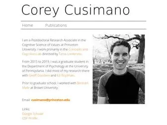 Coreycusimano.net(Corey Cusimano) Screenshot