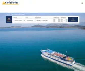 Corfuferries.gr(Δρομολόγια πλοίων Κέρκυρα) Screenshot