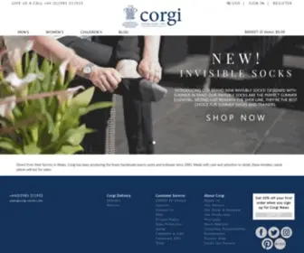 Corgisocks.com(Luxury, Handmade Cashmere Socks) Screenshot