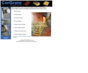 Corgrate.com(Fibergrate es el fabricante líder de soluciones de plástico reforzado con fibra de vidrio (FRP)) Screenshot