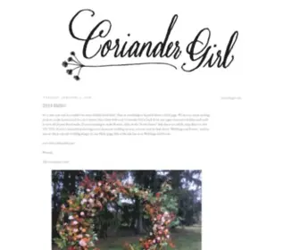 Corianderjournal.com(Coriander Girl) Screenshot