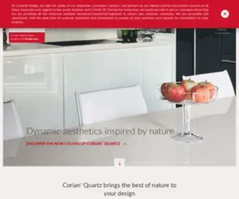 Corianquartz.com(Corian® quartz Corian® Quartz surfaces) Screenshot