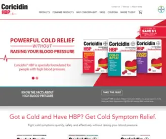 Coricidinhbp.com(Coricidin®) Screenshot