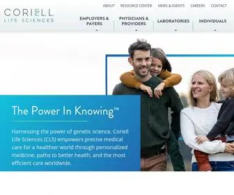 Coriell.com(Power In Knowing) Screenshot