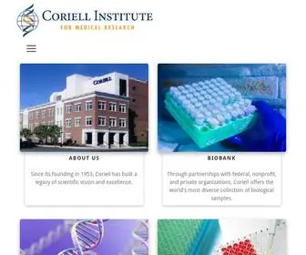Coriell.org(Coriell Institute) Screenshot