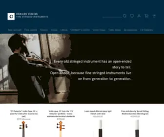 Corilon.com(Fine stringed instruments for sale for sophisticated musicians) Screenshot