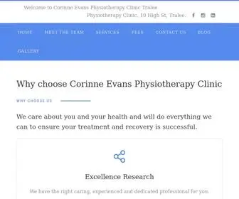 Corinneevansphysiotherapy.ie(Corinne Evans Physiotherapy Clinic Tralee) Screenshot