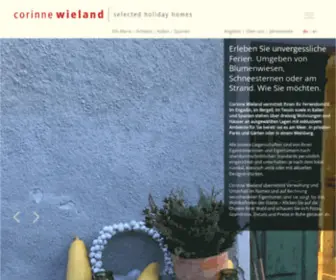 Corinnewieland.ch(Corinne wieland selected holiday homes) Screenshot