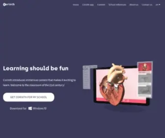Corinth3D.com(Interactive education tool with 3D models) Screenshot