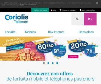 Coriolis.com(Forfait mobile) Screenshot
