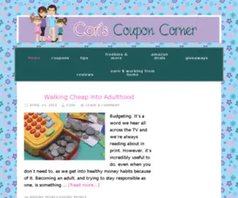 Coriscouponcorner.com(Coupon Corner Cori) Screenshot