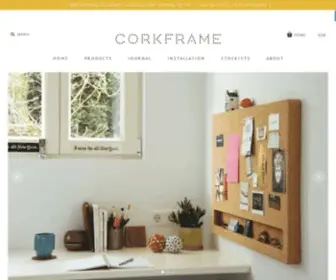 Corkframe.com(Beautifully designed and well made solid cork pin boards) Screenshot