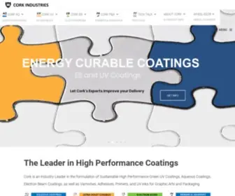 Corkindustries.com(Cork Industries Leader in Specialty Coatings) Screenshot