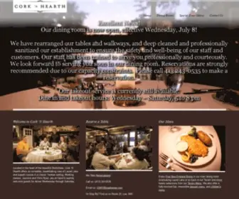 Corknhearth.com(Fine New England Dining in the Classic Tradition of a Berkshires Roadside Carriage Stop) Screenshot