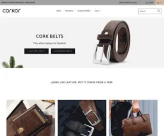 Corkor.com(Vegan Cork Accessories) Screenshot