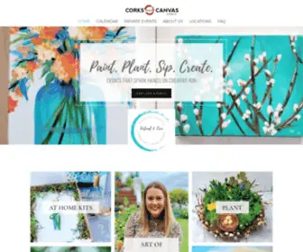 Corksandcanvasevents.com(Corks and Canvas Events) Screenshot