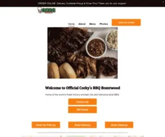 Corkysbrentwood.com(Official Corky's BBQ) Screenshot