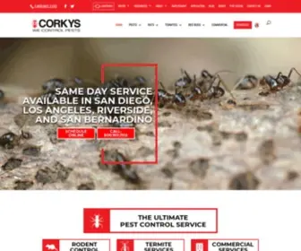 Corkyspest.com(Pest Control San Diego) Screenshot