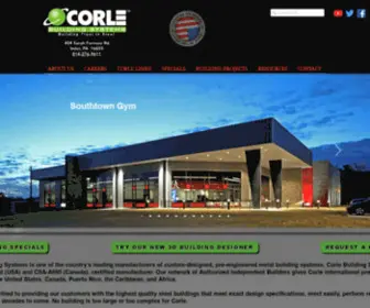 Corle.com(Corle Building Systems) Screenshot