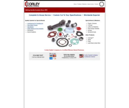 Corleygasket.com(Corley Gasket Company) Screenshot