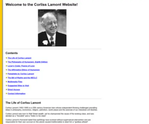 Corliss-Lamont.org(Corliss Lamont Website) Screenshot