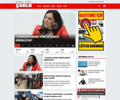 Corlugazetesi.com.tr(Çorlu) Screenshot