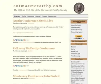Cormacmccarthy.com(WordPress) Screenshot