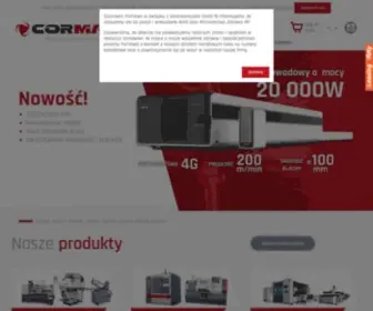 Cormak.pl(Polski producent profesjonalnych maszyn przemysłowych do obróbki metalu) Screenshot