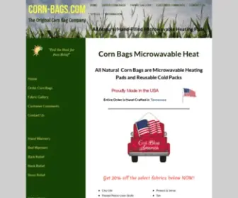 Corn-Bags.com(Corn Bags Price Leader For Reusable All Natural Microwave Heating Pads) Screenshot