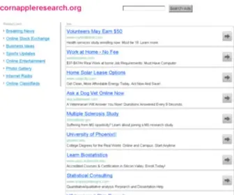 Cornappleresearch.org(Just another WordPress site) Screenshot