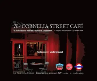 Corneliastreetcafe.com(The Cornelia Street Cafe) Screenshot