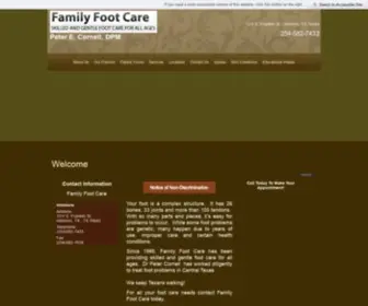 Cornellfamilyfootcare.com(Hillsboro, TX Podiatrist) Screenshot