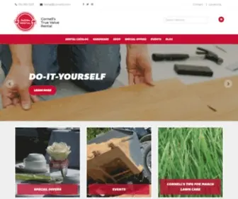Cornellsrental.com(Equipment Rental for Contractors & DIYers) Screenshot