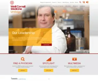 Cornellurology.com(Weill Cornell Medicine) Screenshot