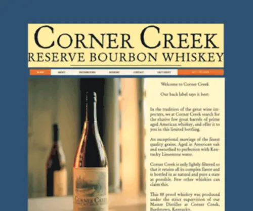 Cornercreekbourbon.com(Corner Creek Reserve Bourbon Whiskey) Screenshot