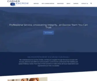 Cornerescrow.com(AN INDEPENDENT ESCROW COMPANY) Screenshot